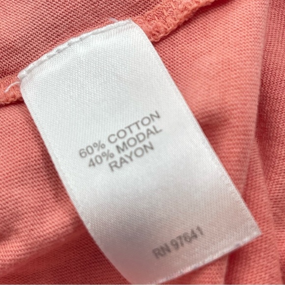 Pure J Jill Womens Size Medium Elliptical Layered Blouse Top peach Scoop Neck - Picture 6 of 6